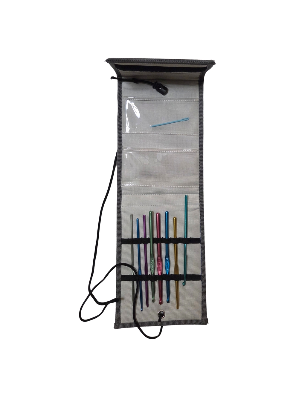 Set Of 8 Aluminum Crochet Hooks Carrying Case Storage Crafting Crocheting